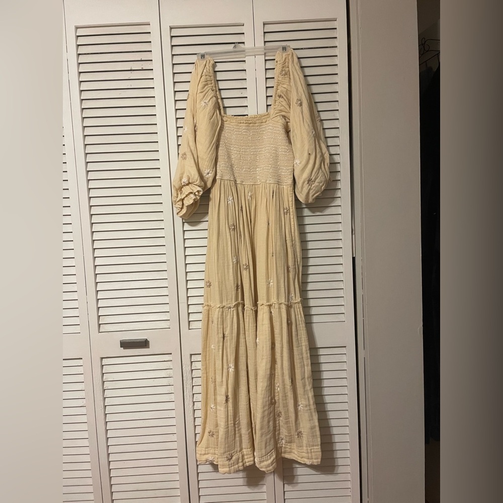 Free People Dahlia Embroidered Maxi Dress